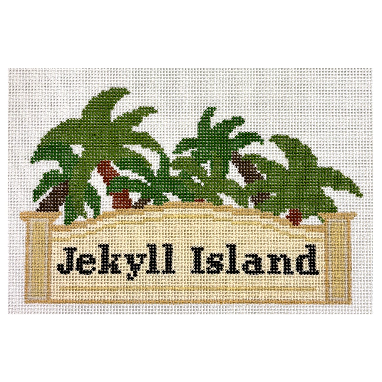 Jekyll Island Sign Painted Canvas Atlantic Blue Canvas  - 1