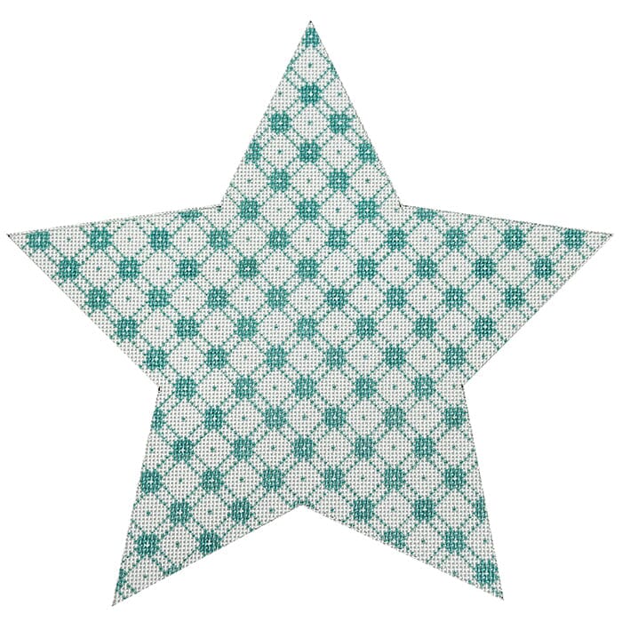 Jessie's 9" Star Teal Painted Canvas Whimsy & Grace