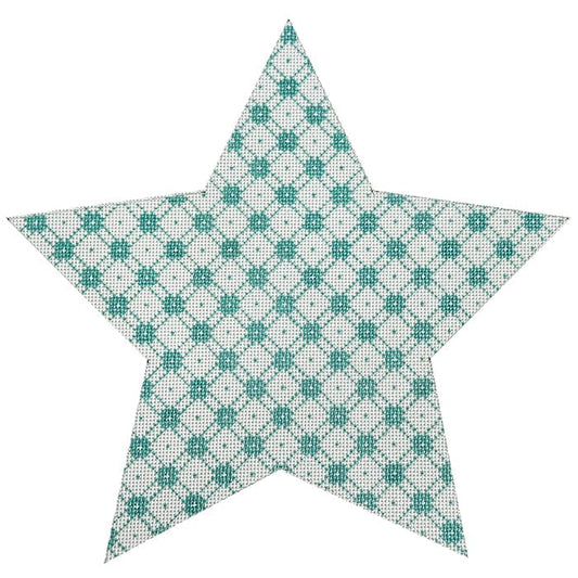 Jessie's 9" Star Teal Painted Canvas Whimsy & Grace 