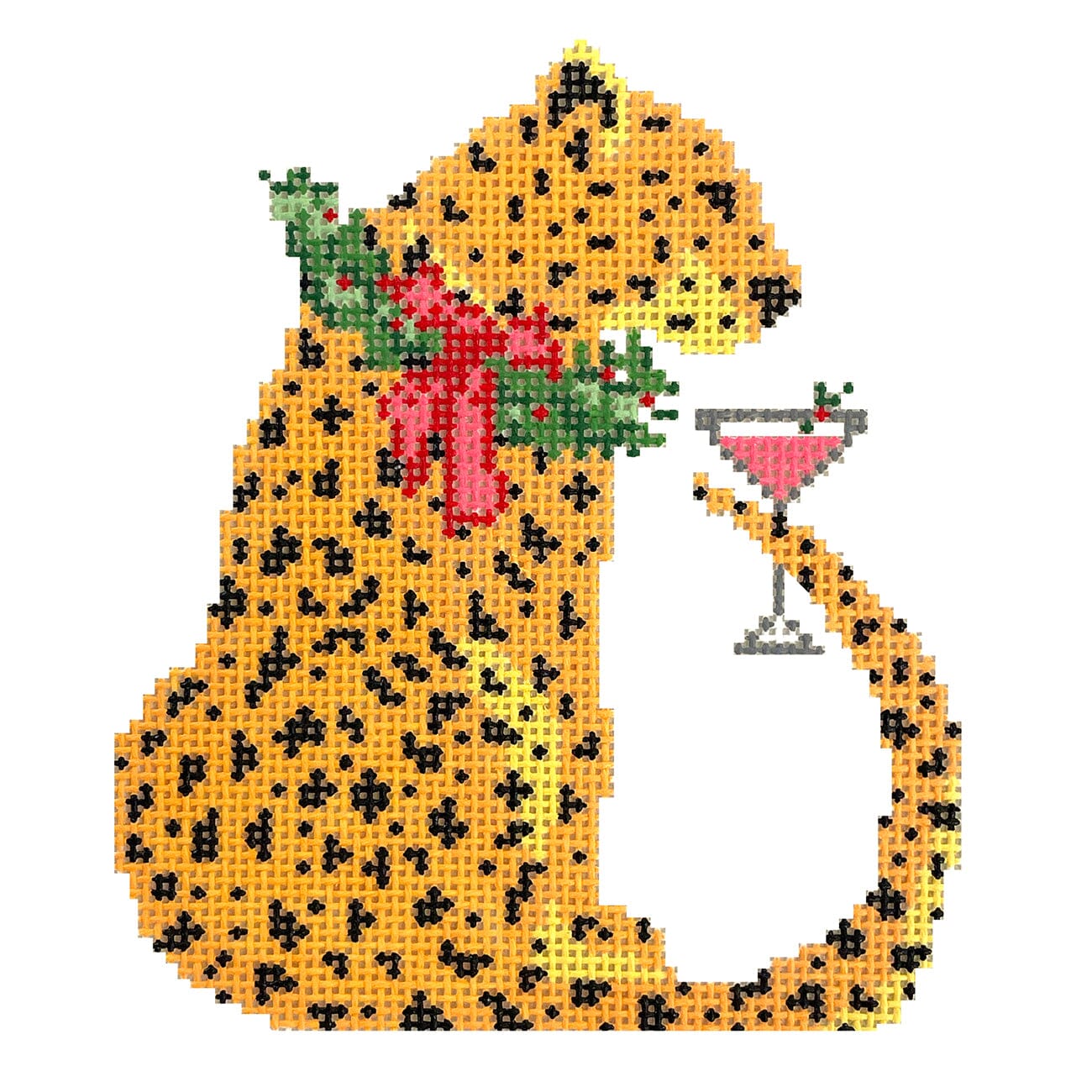 Jingle Juice Cheetah Painted Canvas Morgan Julia Designs  - 1