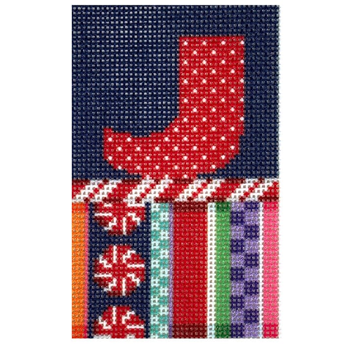 Jolly Stripe Alphabet Letter Printed Canvas Two Sisters Needlepoint J 
