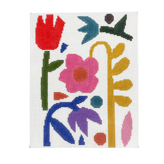 Joy Flowers Painted Canvas Mopsey Designs 

