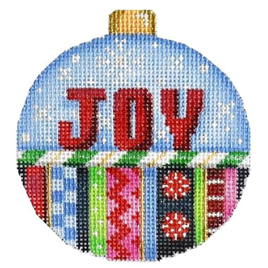 Joy/Stripes Ball Ornament Large