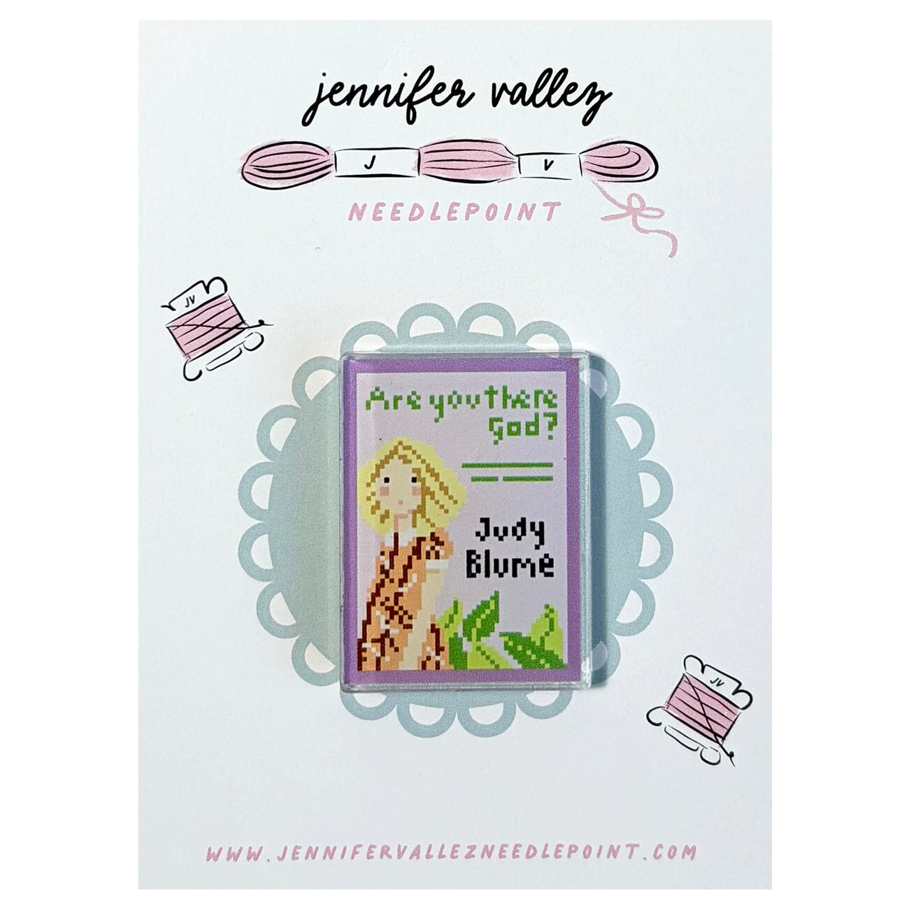 Judy Blume Acrylic Needle Minder Accessories Jennifer Vallez Needlepoint  - 1