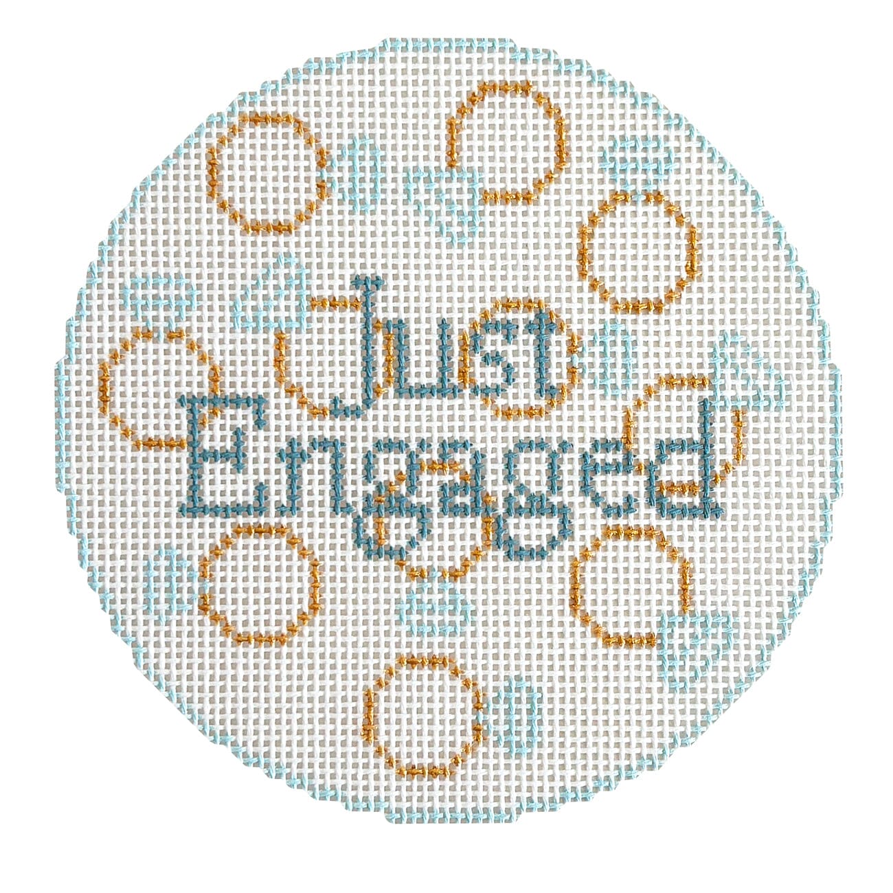 Just Engaged Painted Canvas Stitching with Stacey  - 1