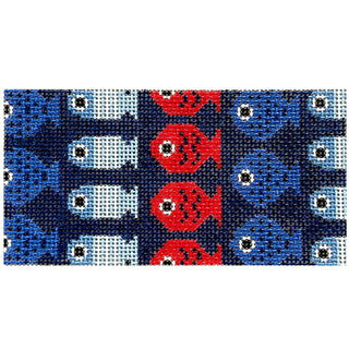 Just Keep Swimming 6x3   Navy Painted Canvas Love MHB Studio 
