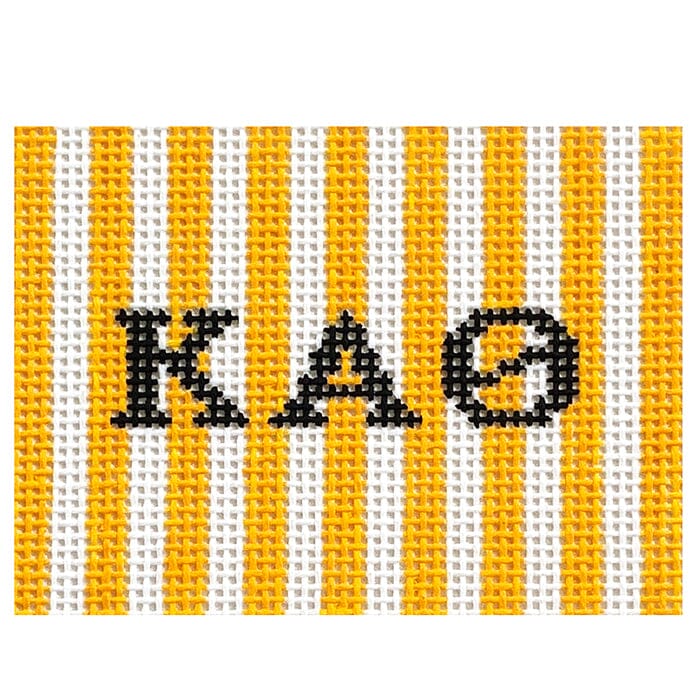 Kappa Alpha Theta 2x3 Stripes Insert Painted Canvas Kangaroo Paw Designs 