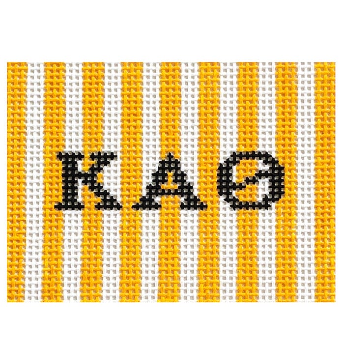 Kappa Alpha Theta 2x3 Stripes Insert Painted Canvas Kangaroo Paw Designs  - 1