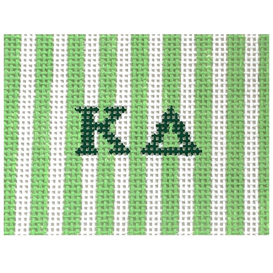 Kappa Delta 2x3 Stripes Insert Painted Canvas Kangaroo Paw Designs 