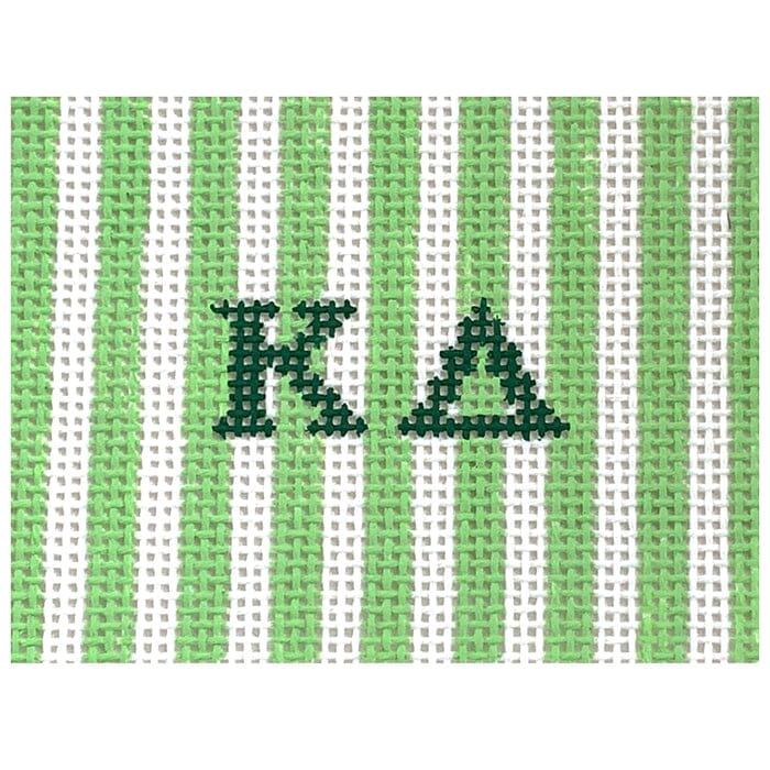 Kappa Delta 2x3 Stripes Insert Painted Canvas Kangaroo Paw Designs  - 1
