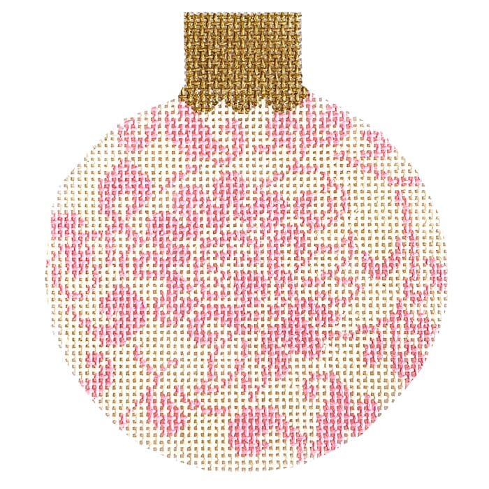 Karen's Damask Reflection   Cream & Pink Painted Canvas Chris Lewis Distributing - 1