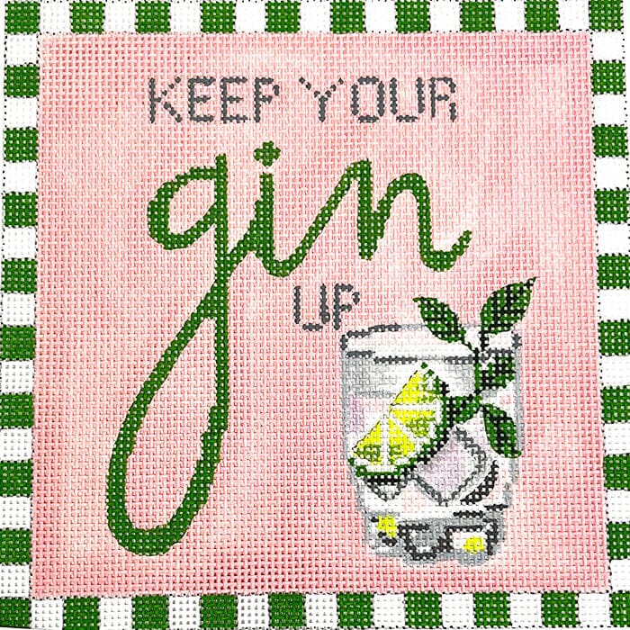 Keep Your Gin Up Painted Canvas Gayla Elliott 