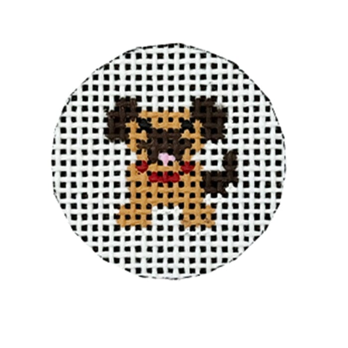 Key Fob Insert: Puppy Painted Canvas Painted Pony Designs  - 1