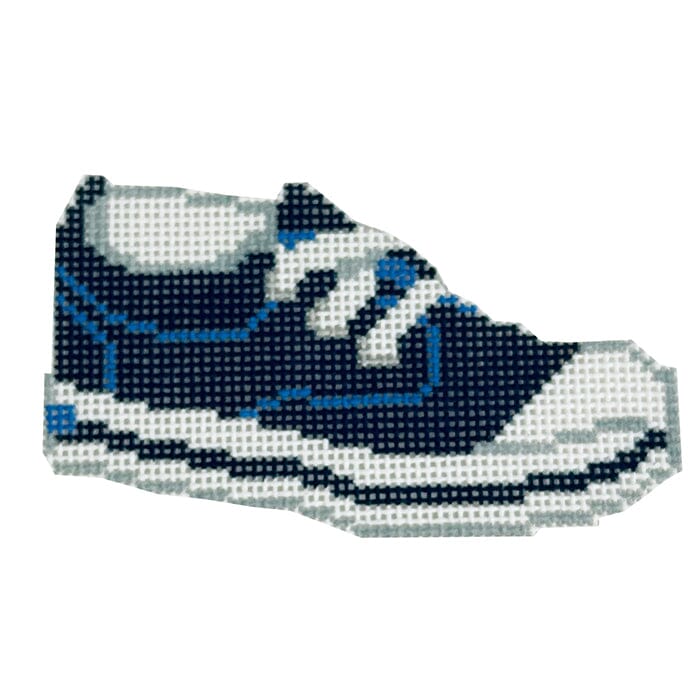 Kids Sneakers   Blue Painted Canvas Jessica Tongel Designs  - 1