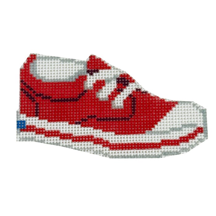 Kids Sneakers - Red Painted Canvas Jessica Tongel Designs 