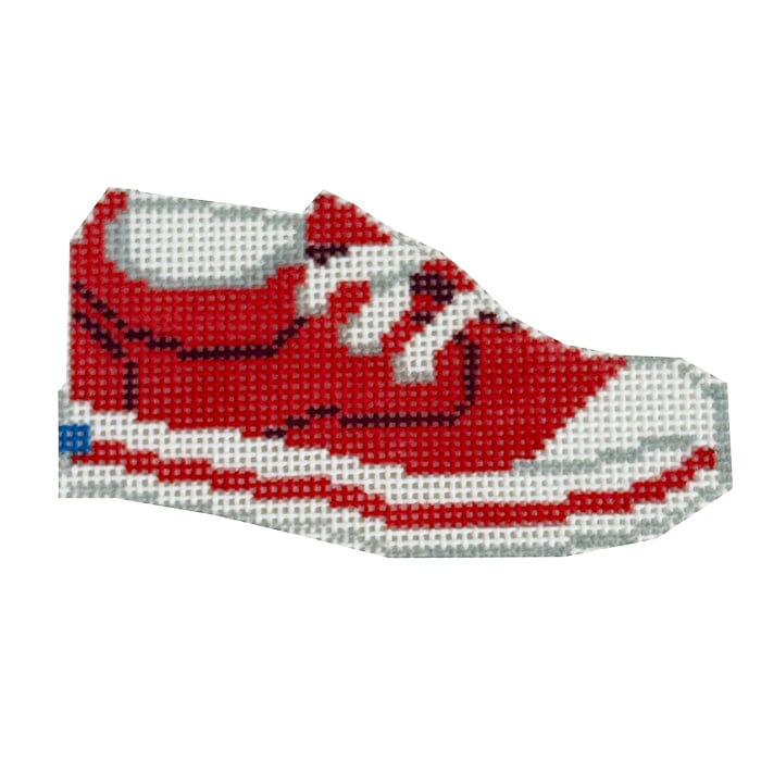 Kids Sneakers   Red Painted Canvas Jessica Tongel Designs  - 1