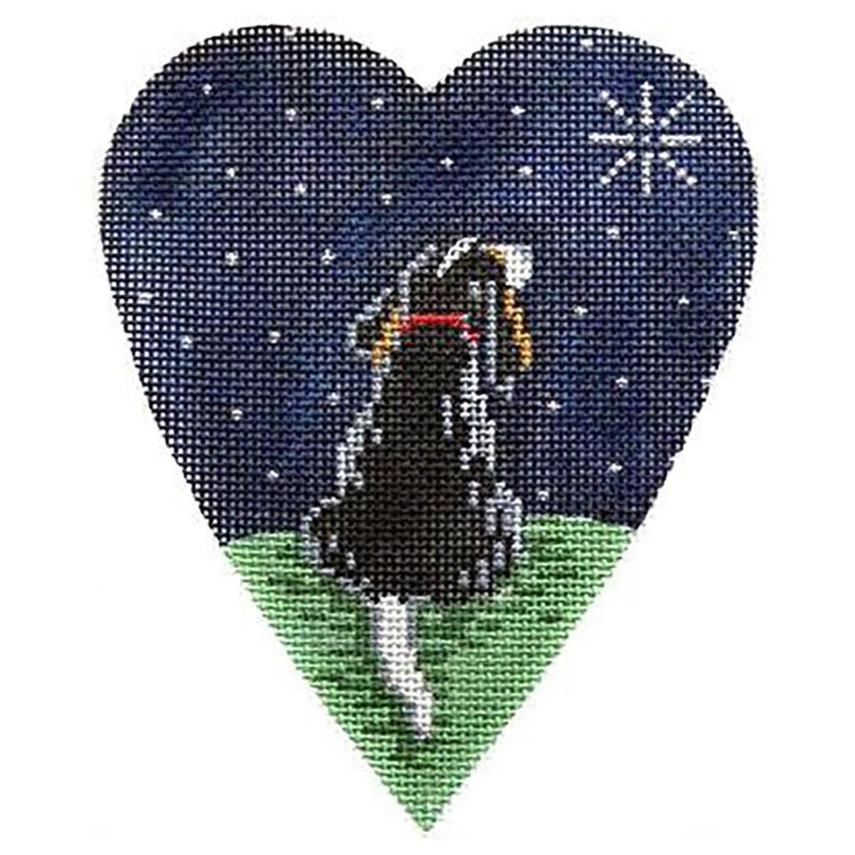 King Charles Spaniel Midnight Heart Painted Canvas Kirk & Bradley  - 1