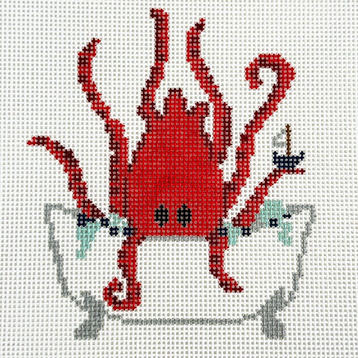 Kraken Painted Canvas Fire and Iris 