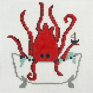 Kraken Painted Canvas Fire and Iris 
