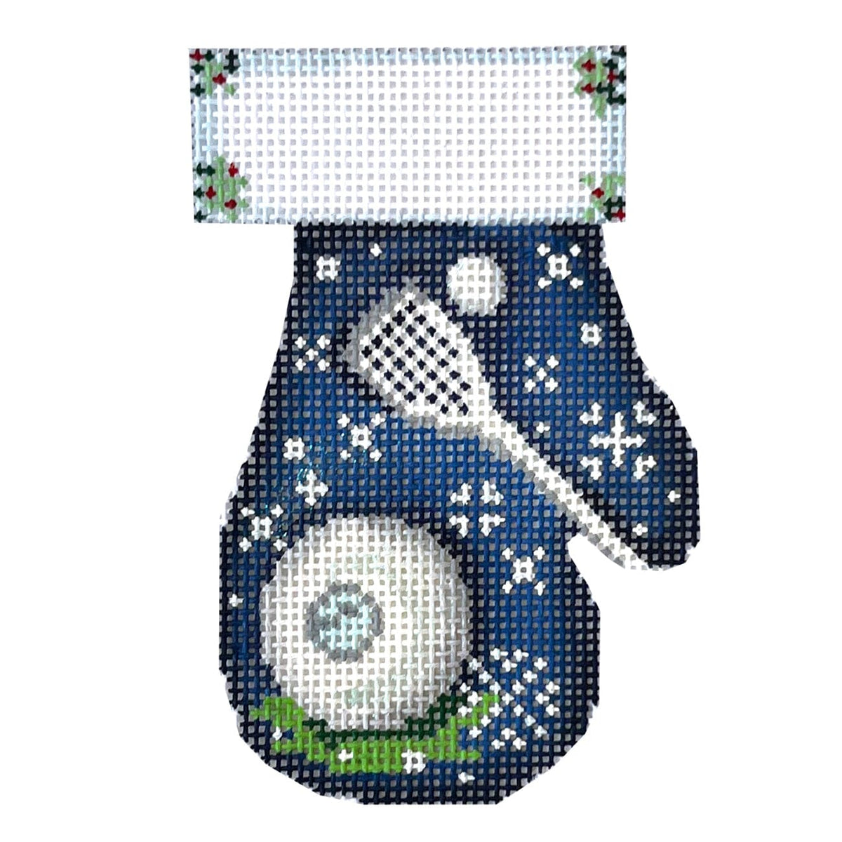 Lacrosse Mitten Printed Canvas Two Sisters Needlepoint  - 1