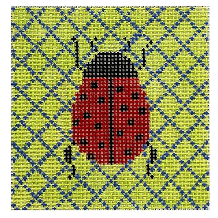 Ladybug #2 Painted Canvas Vallerie Needlepoint Gallery  - 1
