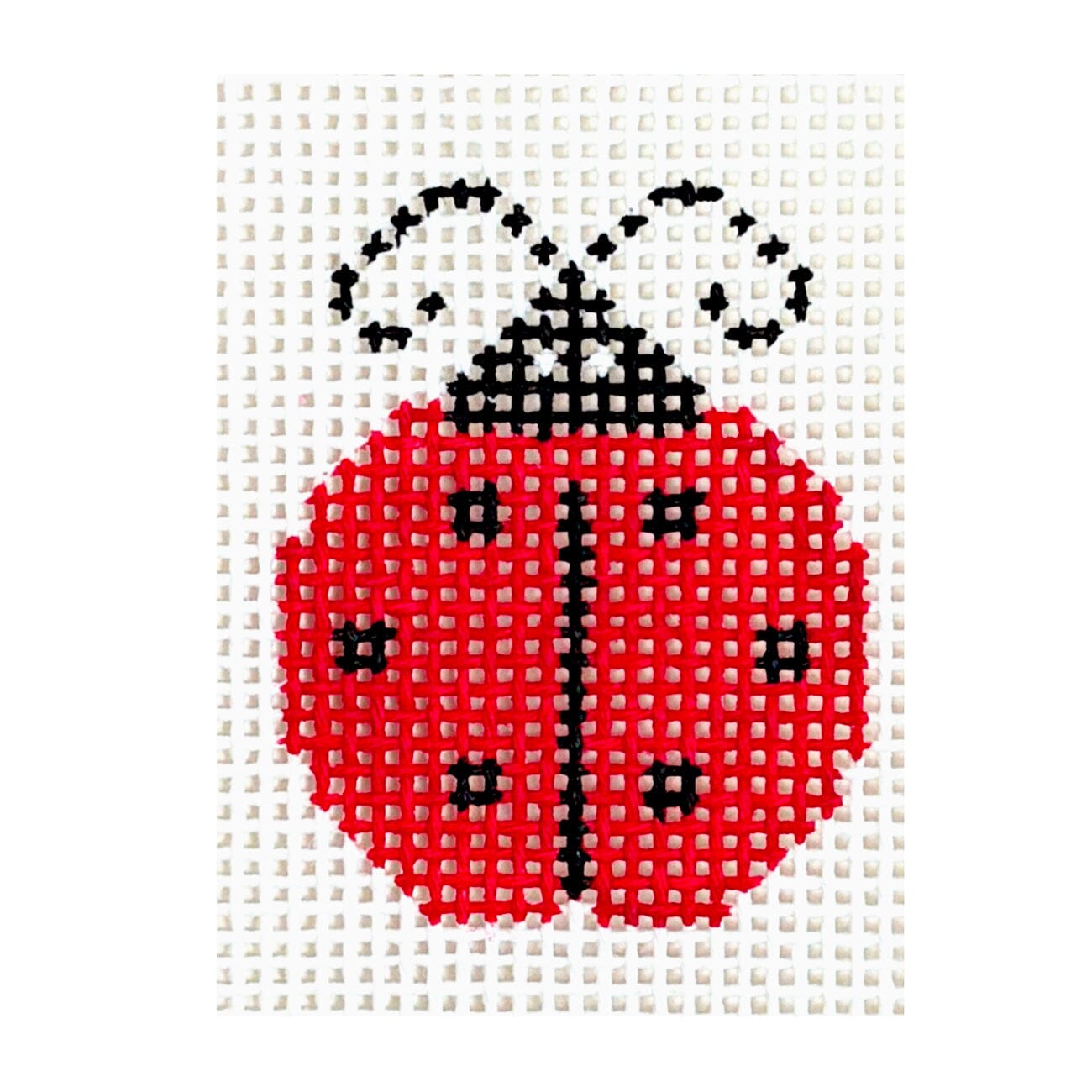 Ladybug Hot Pink Painted Canvas MF Needlepoint  - 1