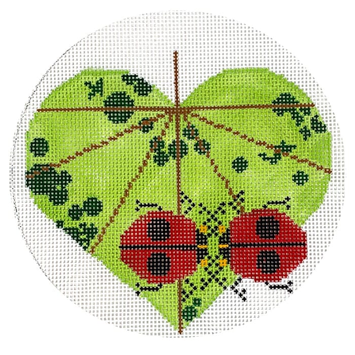 Ladybug Lovers Ornament Painted Canvas Charley Harper  - 1