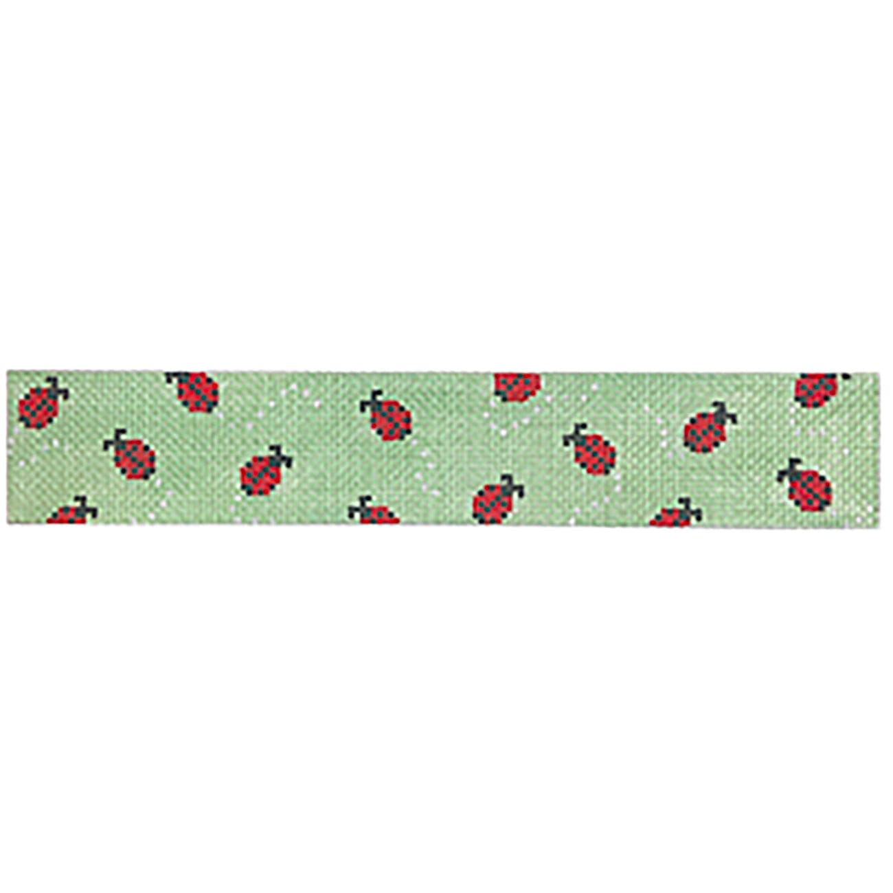 Ladybugs Fob Painted Canvas Lucky Lotus Needlepoint  - 1