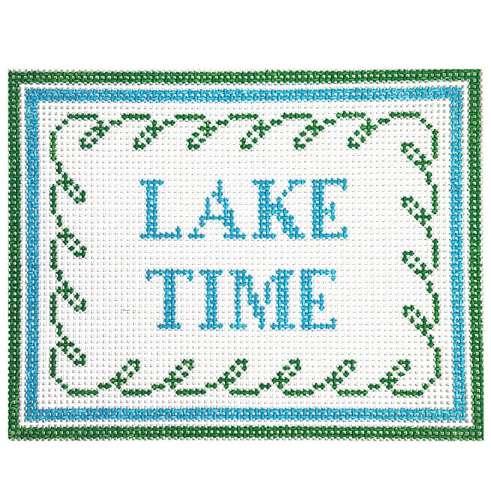 Lake Time Painted Canvas Goodpoint Needlepoint  - 1