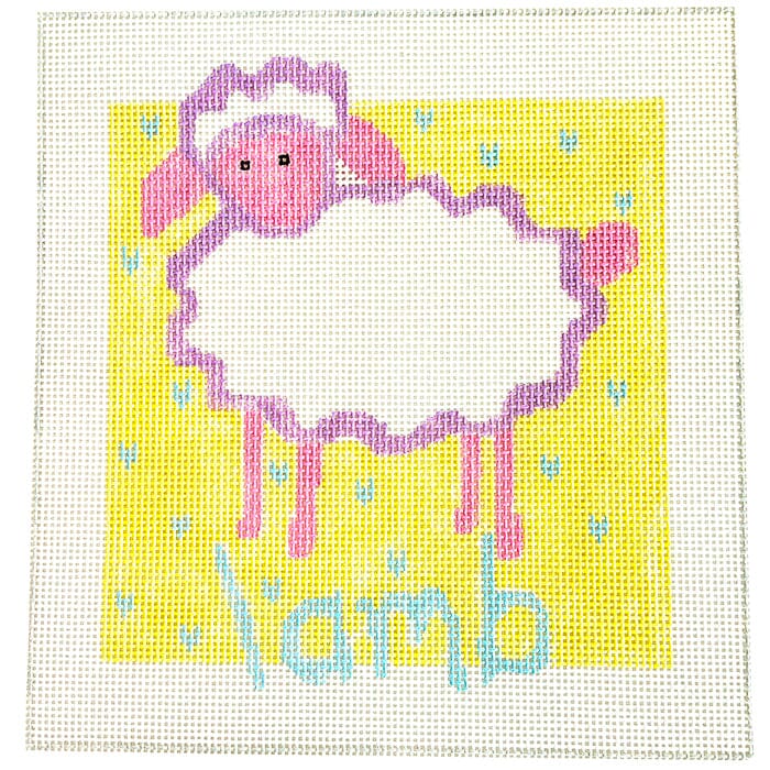 Lamb 8"   Children's Collection Painted Canvas Jean Smith 
