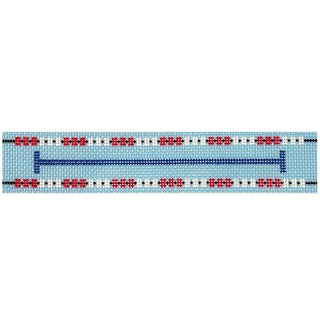 Lap Lane Key Fob Painted Canvas Ziggy Stitches 
