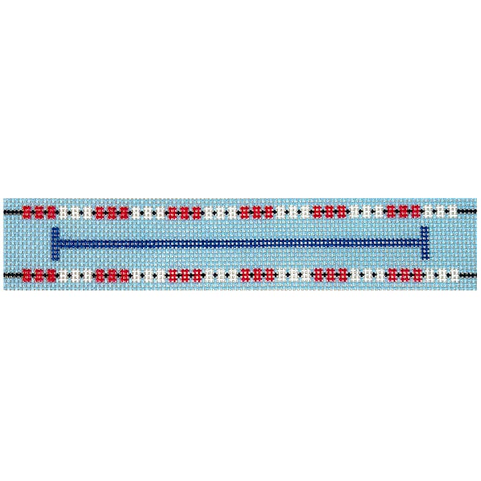 Lap Lane Key Fob Painted Canvas Ziggy Stitches 

