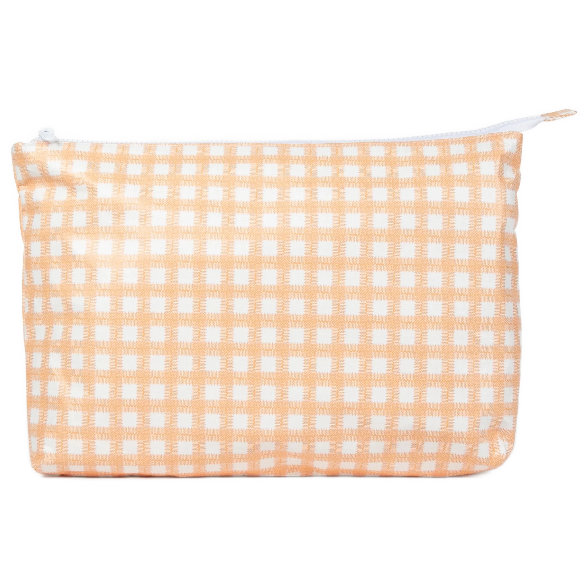 Large Stash Bag 13x9   Tangerine Gingham Accessories Wipstitch Needleworks  - 1