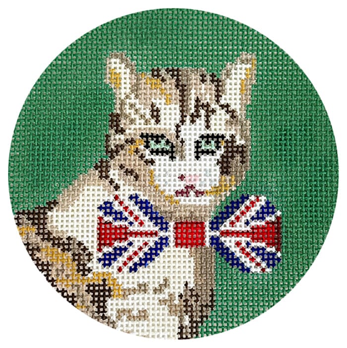 Larry the Cat (Chief Mouser @ 10 Downing St) Painted Canvas Blue Ridge Stitchery 
