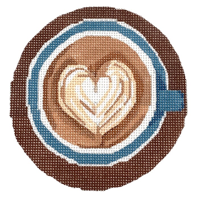 Latte with Heart Painted Canvas KCN Designers  - 1