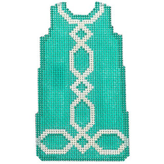 Lattice Trim Mini Shift Printed Canvas Two Sisters Needlepoint 
