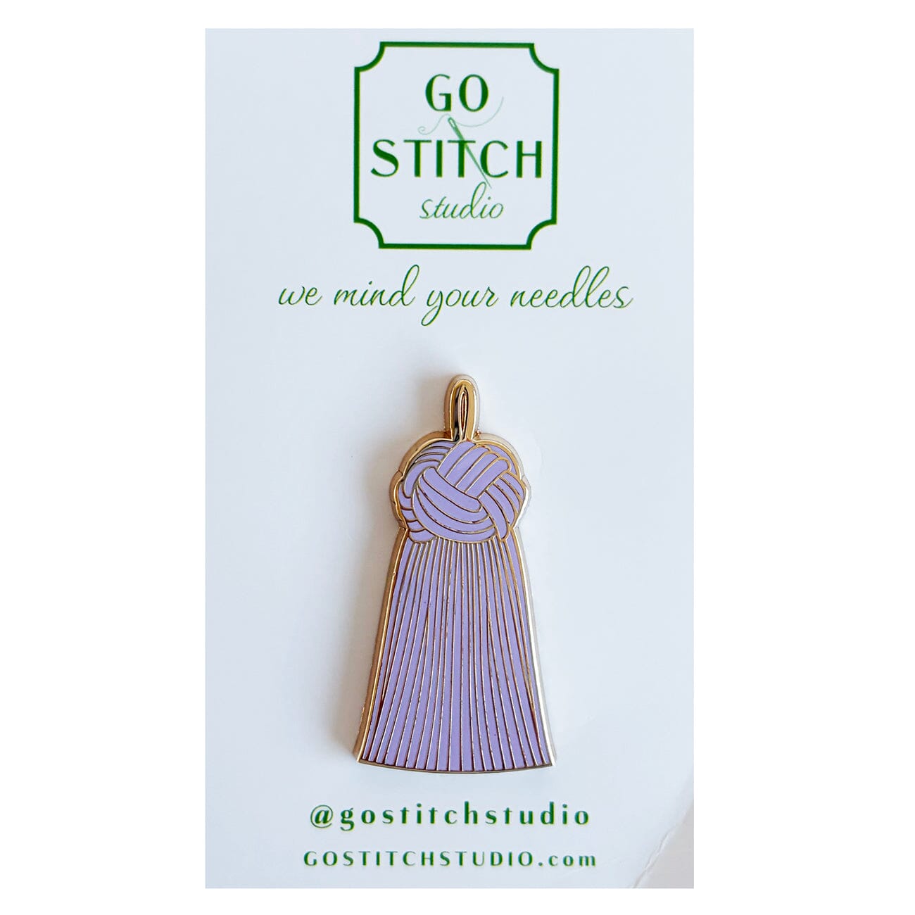 Lavender French Knot Tassel Needle Minder Accessories Go Stitch Studio 
