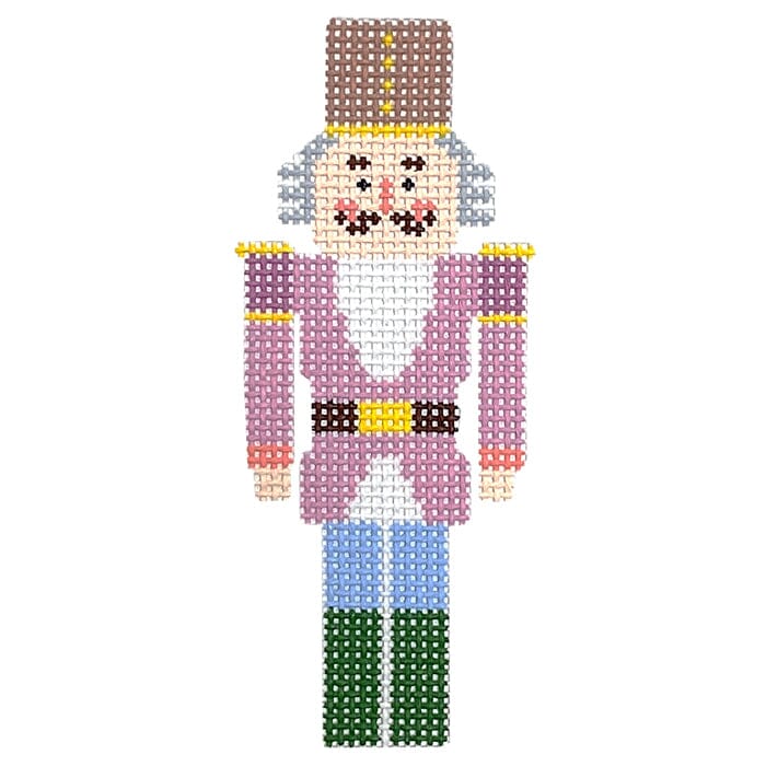Lavender Nutcracker Ornament Painted Canvas Coco Frank Studio  - 1