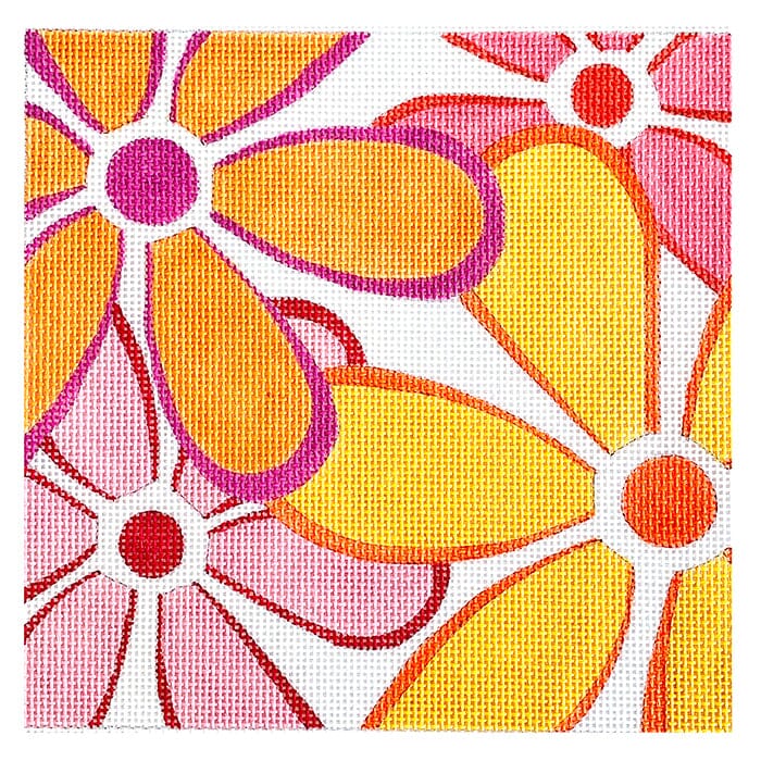 Lazy Daisies Painted Canvas Vallerie Needlepoint Gallery  - 1