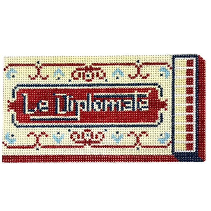 Le Diplomate Matchbox Ornament Painted Canvas Spruce Street Studio 