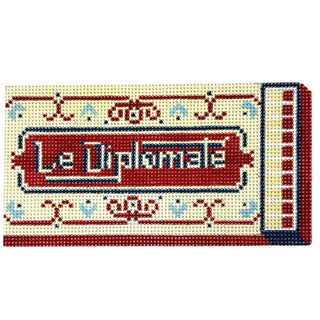 Le Diplomate Matchbox Ornament Painted Canvas Spruce Street Studio 
