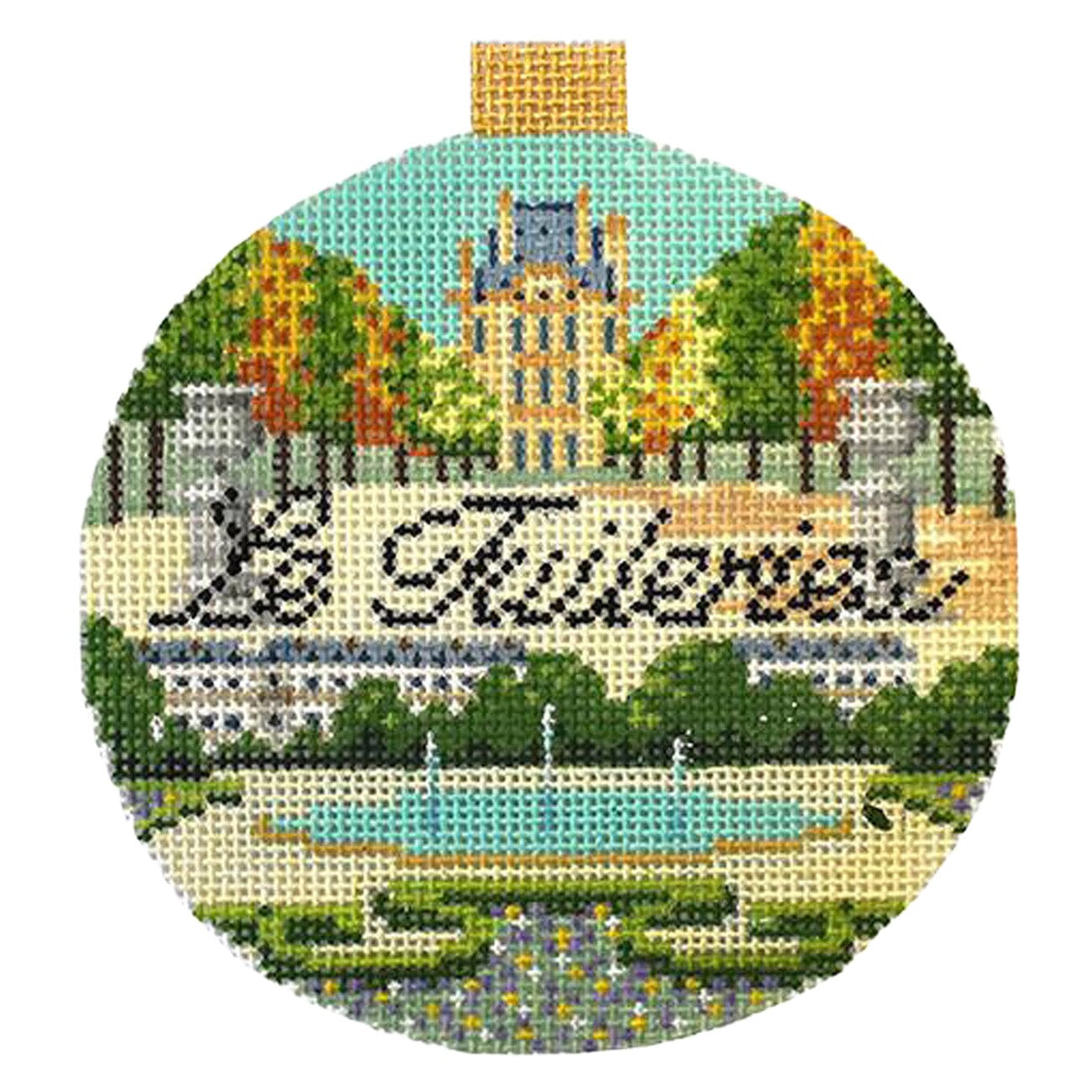 Le Tuileries with Stitch Guide Painted Canvas Kirk & Bradley  - 1