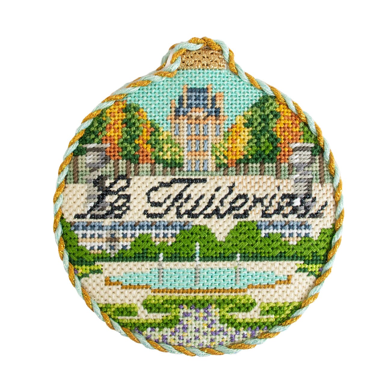 Le Tuileries with Stitch Guide Painted Canvas Kirk & Bradley  - 2
