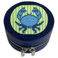 Leather 4" Round Jewelry Box - Navy Leather Goods Rachel Barri Designs 