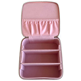 Leather 6" Square Jewelry Box   Pink Leather Goods Rachel Barri Designs 
