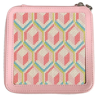 Leather 6" Square Jewelry Box   Pink Leather Goods Rachel Barri Designs 
