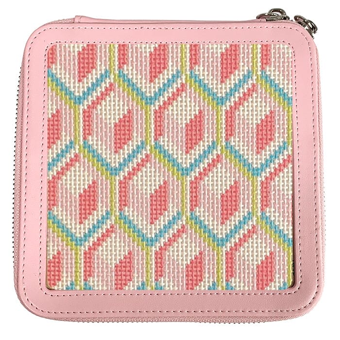 Leather 6" Square Jewelry Box   Pink Leather Goods Rachel Barri Designs 
