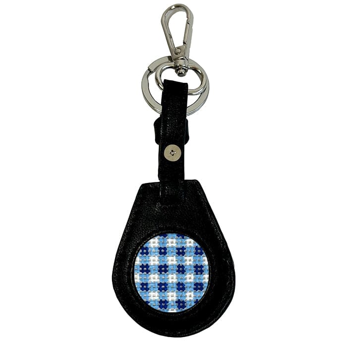 Leather Air Tag Key Fob - Black Leather Goods Planet Earth Leather 