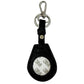 Leather Air Tag Key Fob - Black Leather Goods Planet Earth Leather 