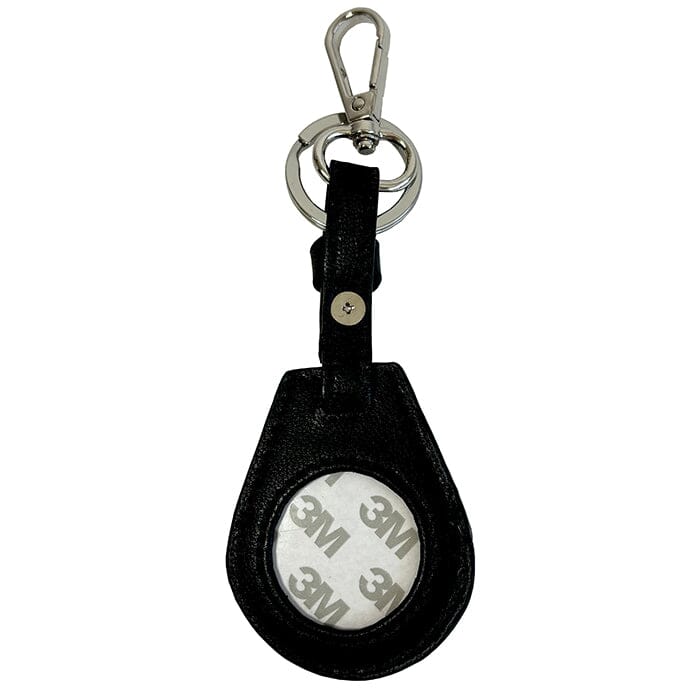 Leather Air Tag Key Fob - Black Leather Goods Planet Earth Leather 